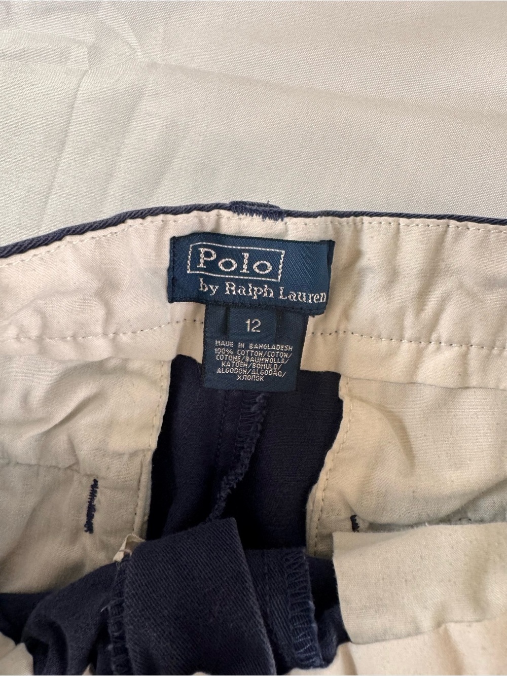 Polo Ralph Lauren Navy Chino Shorts Boys size 12 - Picture 5 of 6